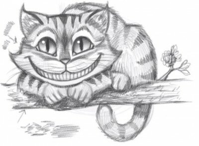 Как нарисовать Чеширского кота