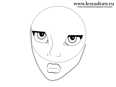 Рисуем лицо Киды