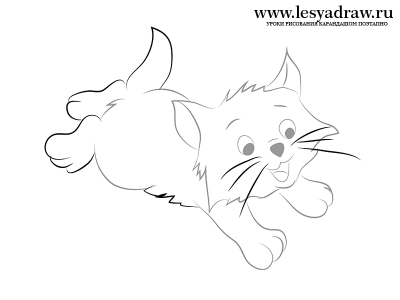 Как рисовать маленького котенка