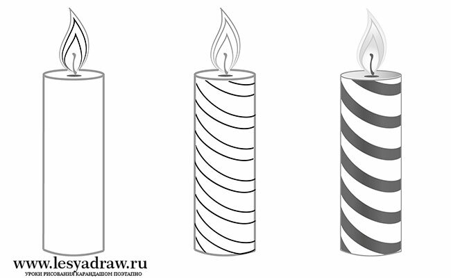 Как нарисовать свечу 