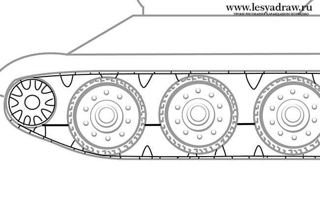 Как нарисовать танк Т-34 карандашом