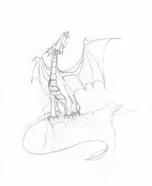 Рисование дракона воды
