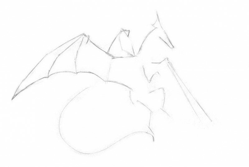 Рисуем дракона воздуха
