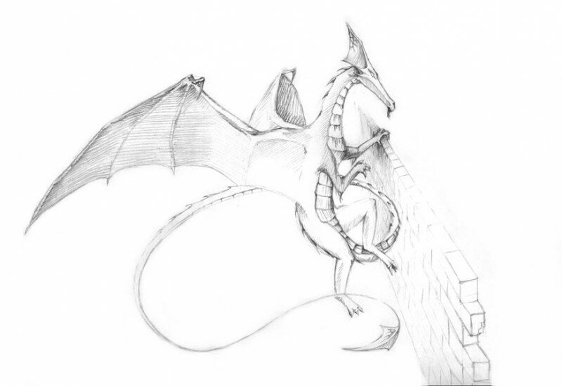 Как нарисовать дракона воздуха