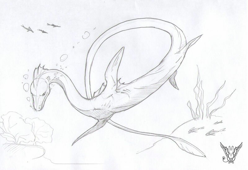 Как нарисовать водного дракона