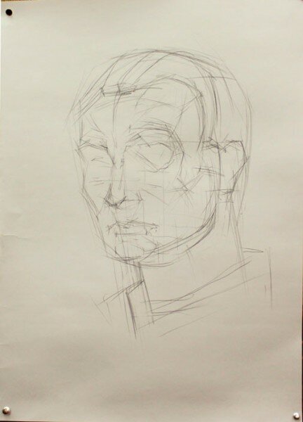 Как нарисовать гипсовую голову человека