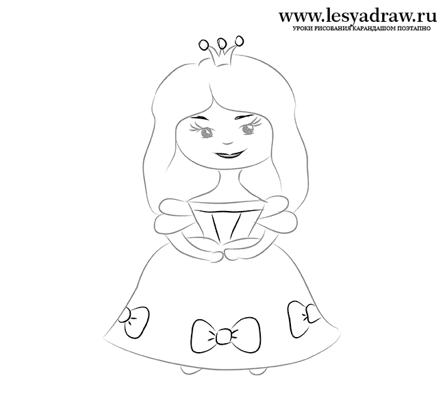 Как нарисовать принцессу ребенку