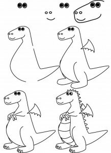 Как нарисовать дракона ребенку