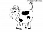 Как нарисовать корову ребенку