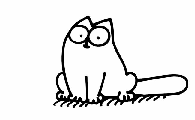 Как нарисовать кота Саймона карандашом