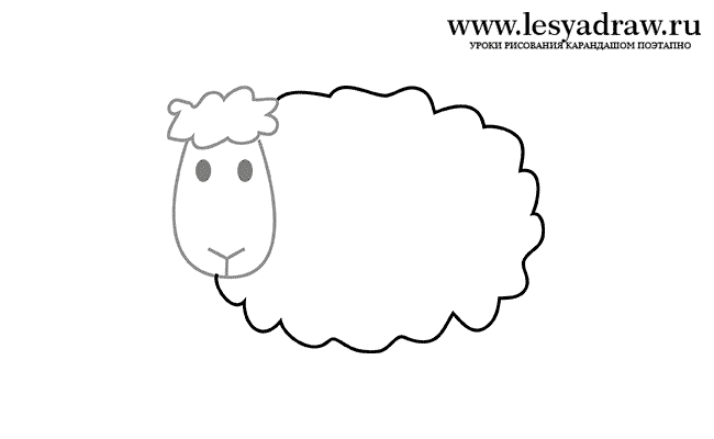 Как нарисовать овечку поэтапно