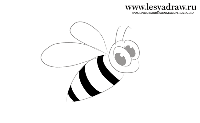 Как нарисовать пчелу для детей