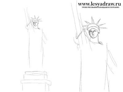 Рисуем статую свободы