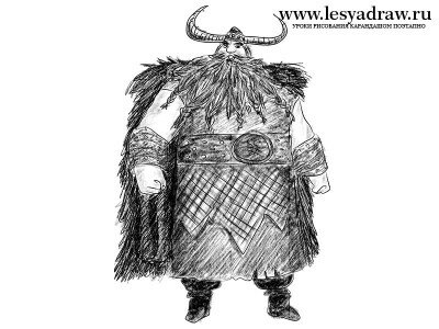 как нарисовать викинга	
