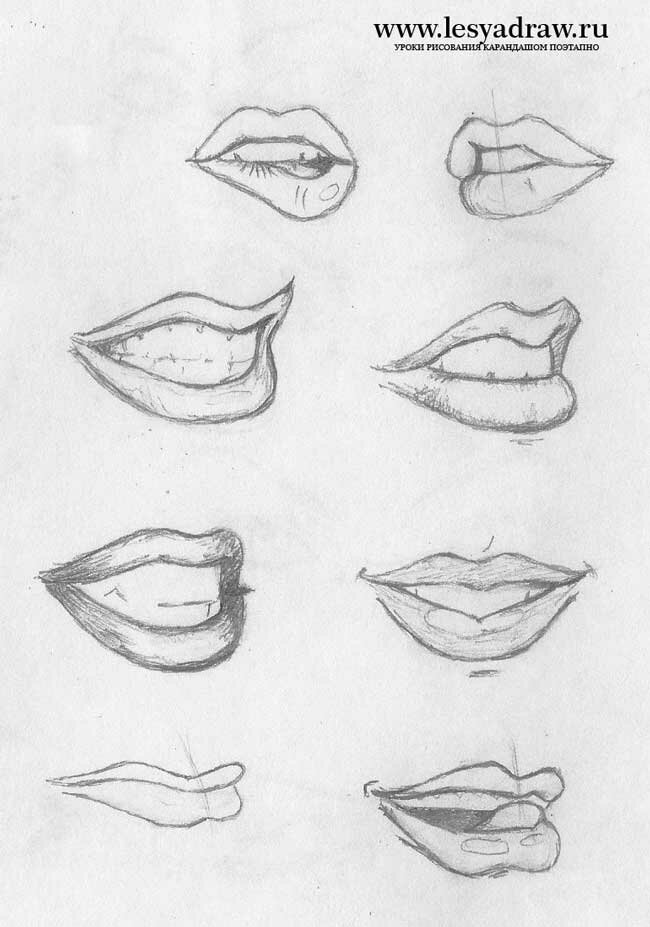 Как нарисовать комиксы женские губы