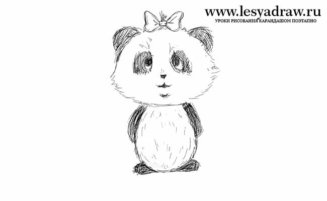 Как нарисовать милую панду