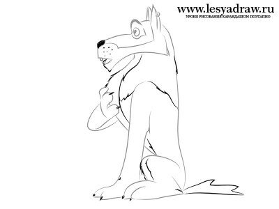 Как нарисовать Серого волка поэтапно