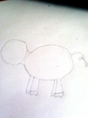 Как нарисовать свинку для детей карандашом поэтапно