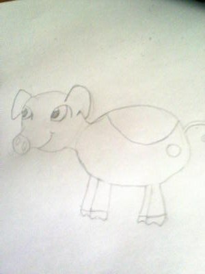 Как нарисовать свинью ребенку