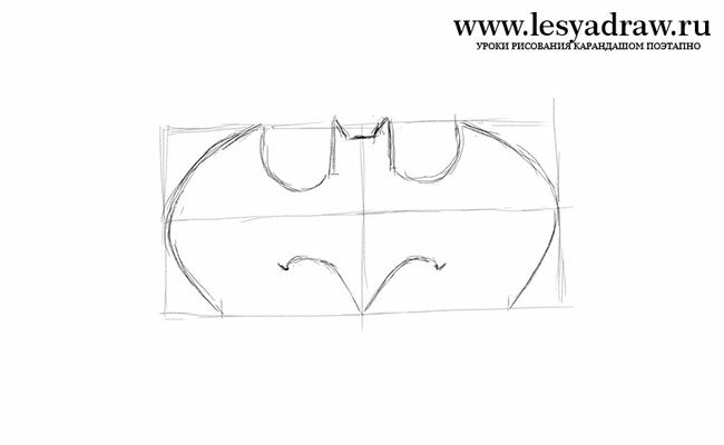 Как нарисовать знак Бэтмена