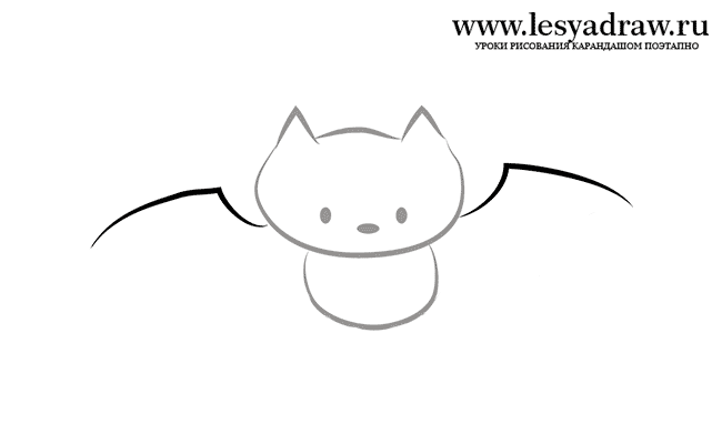 Как нарисовать летучую мышь для детей