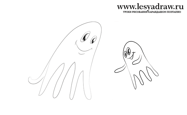 Как нарисовать осьминога ребенку