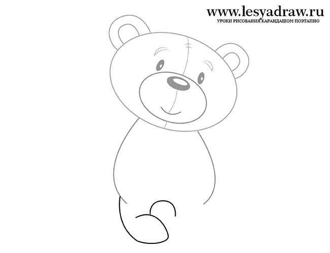 Как нарисовать медведя на День Рождение
