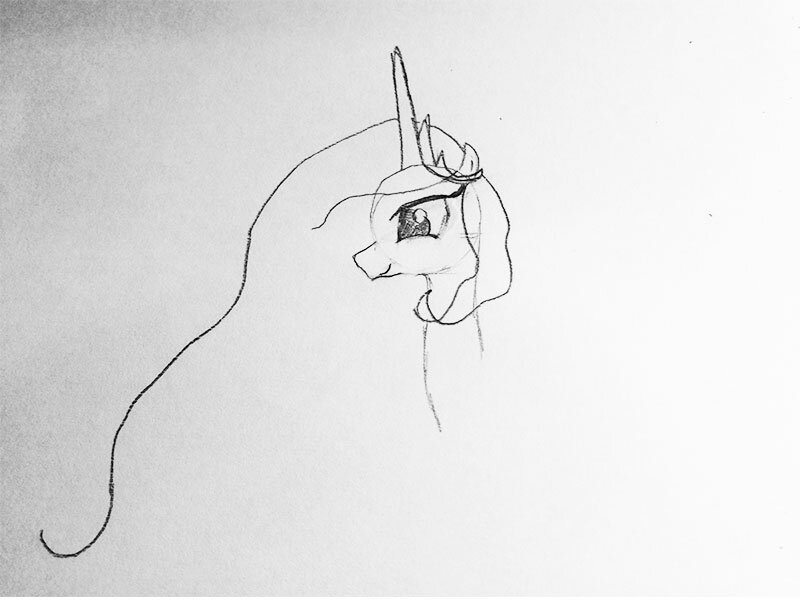 Как нарисовать пони принцессу Зиму