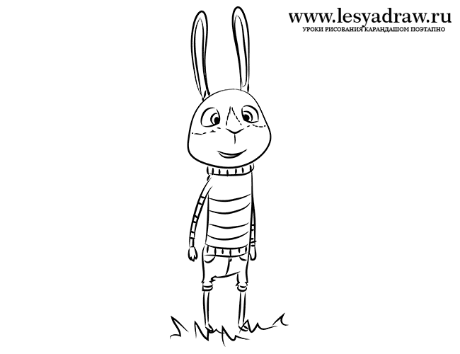 Как нарисовать кролика Йохана