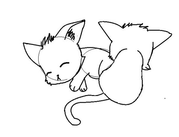 Рисуем аниме котят