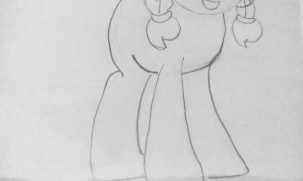 Как рисовать Пинки Пай с косичками