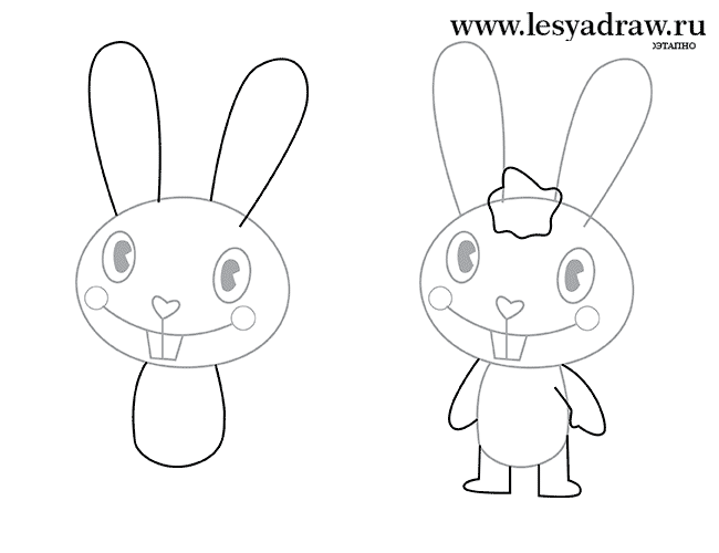 Как нарисовать Лапочку кролика