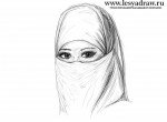 Как нарисовать мусульманку в хиджабе