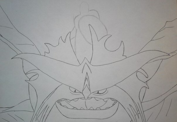 Рисуем дракона Штормореза с всадником