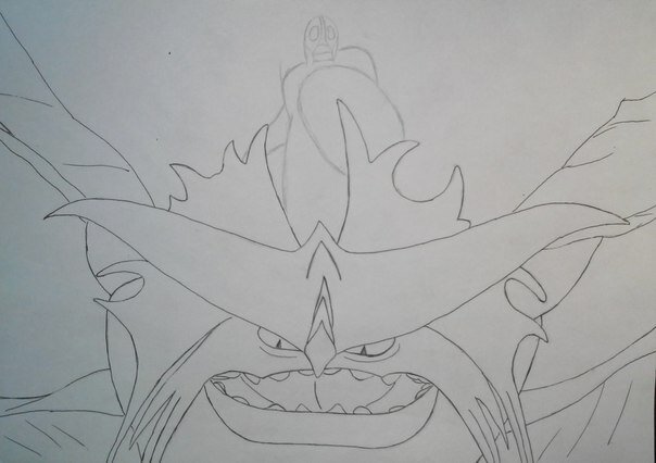 Рисуем дракона Штормореза с всадником