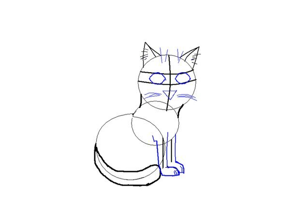 Рисуем котёнка карандашом поэтапно