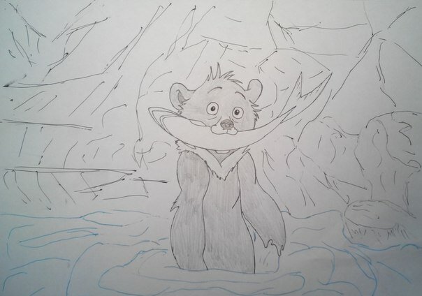 Рисуем медвежонка Коду