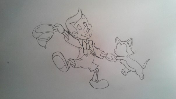 Как нарисовать Пиноккио